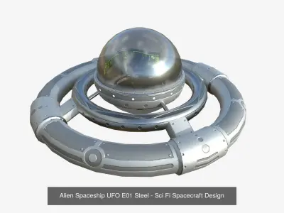10 Alien Spaceship UFO E Collection - Sci Fi Spacecraft Design 3D Model Pack