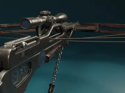 Crossbow  Low-poly 3D model
