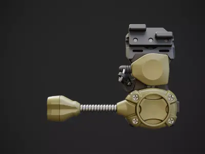 Tactical Signal Lights and KNUCKL Helmet Mount 3D model