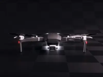 DJI Mavic 2 Pro Low-poly 3D model
