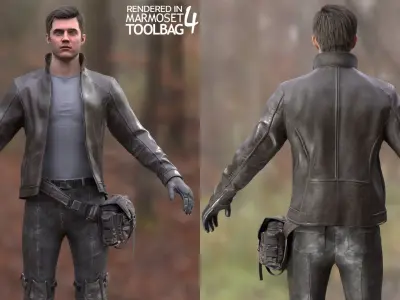 Mens and Womens Cyberpunk Outfits - Modular - Rigged 3D Model Pack