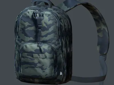 Backpack Camping Generic military human bag storqge  Low-poly 3D model purchase