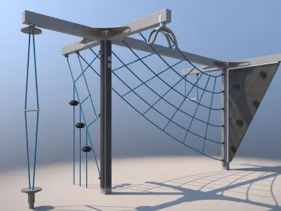 Modern playground Free 3D model