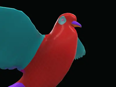 Pigeon BaseMesh Low-poly 3D model