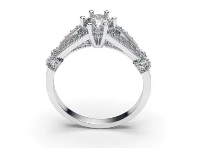 solitaire with ring sizes  8 part S78 3D print model