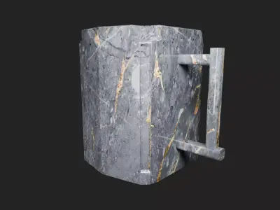 marble texture mug Low-poly 3D model