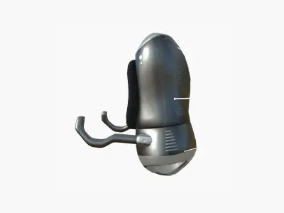 Jetpack J06 Dark Steel - SciFi Character Design Low-poly 3D model