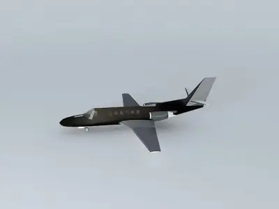 Private Cessna Citaton X with interior Free 3D model
