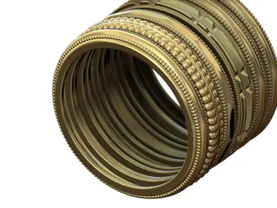 Low profile antique classical rings  3D print model