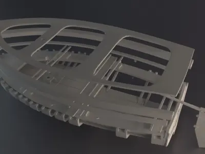 boat dinghy  3D model