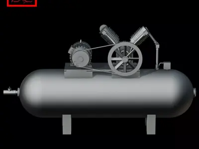Air Compressor 3D model 4