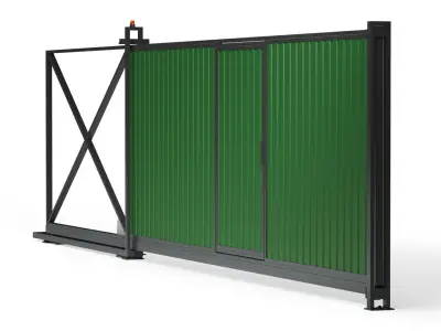 Sliding gates 3D model Polygon mesh