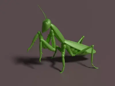Mantis Low-poly 3D print model