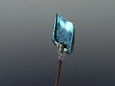Shovel - Adamantite Low-poly 3D model