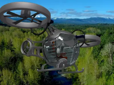 Sci-fi Drone Free low-poly 3D model buy
