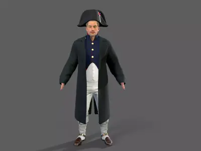 Napoleon Bonaparte Low-poly 3D model