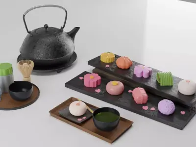 Japanese tea 3D model