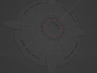 Low Poly Buckler shield Low-poly 3D model
