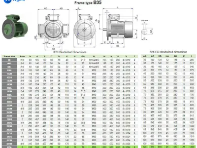315L B35 Top 2 Pole IEC electric motor - 3D CAD model 3D model