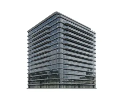 Parametric Glass Office Tower 3D model