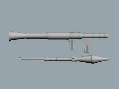 RPG Launcher plus Rocket 3D model
