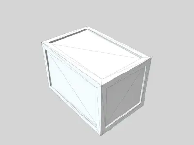 Old Wooden Cargo Crate 1 PBR Low-poly 3D model