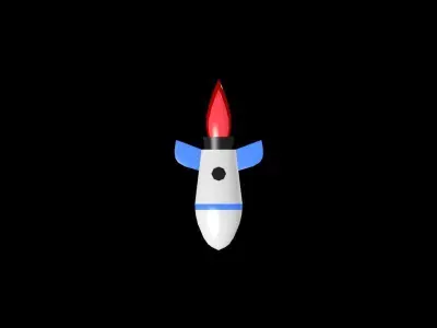 Car Rocket Booster 3D Model 2025 Free low-poly 3D model