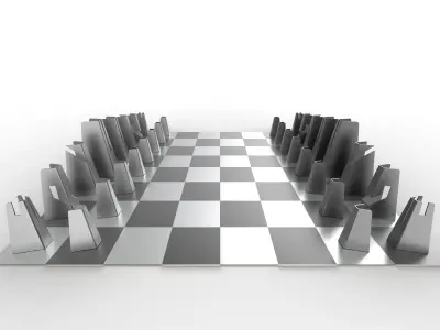 Modern Chess Set Free 3D print model