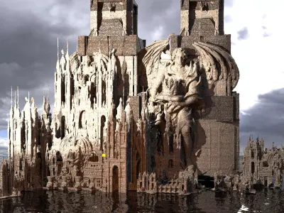 Ancient Oracle temples Kit bash  3D model