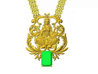 Goddess Laxmi ji Necklace Design 3D print model