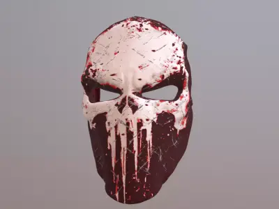 MILITARY SCULL MASK PBR Low-poly 3D model