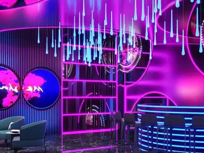 Bar entertainment bar Modern Leisure 3D model