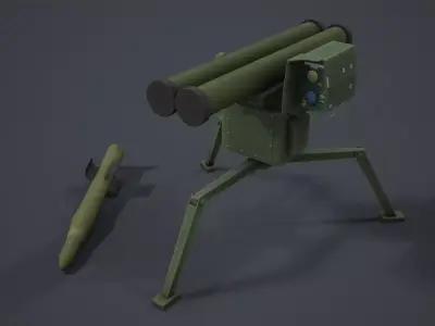 ATGM Shershen D Low-poly 3D model