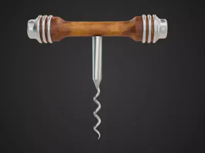 Corkscrew Low-poly 3D model