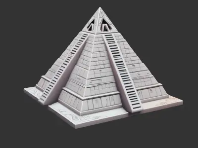Low poly pyramide - Game ready asset Low-poly 3D model