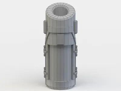 Refiller grenade launcher Low-poly 3D model