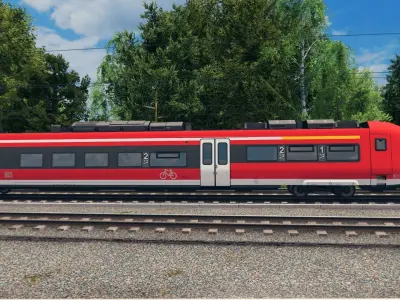 Modern German Train - Siemens Mireo DB Regio Low-poly 3D model