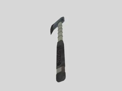 low poly military axe Low-poly 3D model