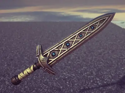 Fantasy Dagger Low-poly 3D model