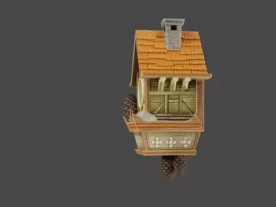 Cuckoo clock 3D model purchase