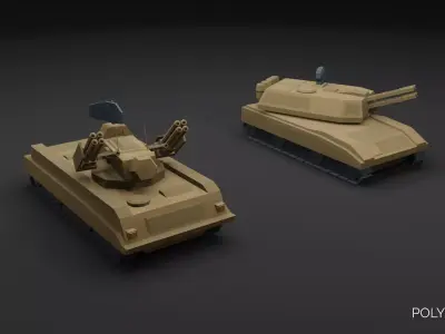 Military Vehicles - PolyPack - Low Poly Assets Low-poly 3D model
