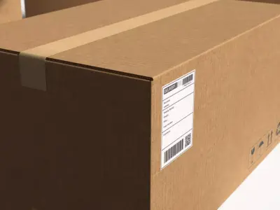 Cardboard Box  Large  Open  Closed Mini Pack PBR 3D model