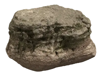  Lightly Mossy Rippled Large Rock Boulder Model  purchase