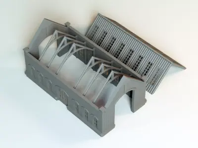 Victorian Era Railway Engine Shed - HO Scale 3D print model
