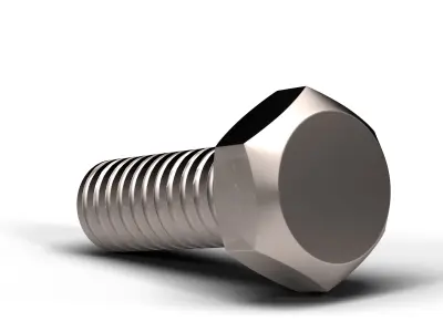 Hex Bolt Low-poly 3D model from CGTrader