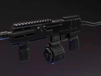 Scorpion vz 68 Low-poly 3D model