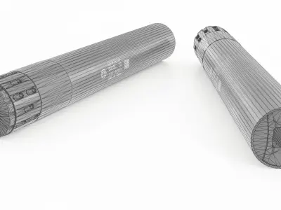 Gemtech GM9 Handgun Suppressor Low-poly 3D model