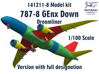 141211-8 Model kit Boeing 787-8 GEnx Down 3D print model