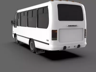 Isuzu NPR Bus Mid-Size Passenger Bus 3D model