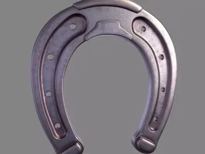 Houseshoe 3d model PBR horseshoe Low-poly 3D model purchase